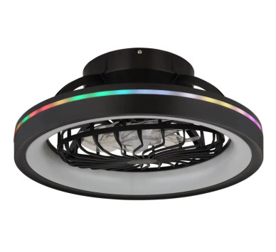 DEANNEceiling fan plastic black matt, LED