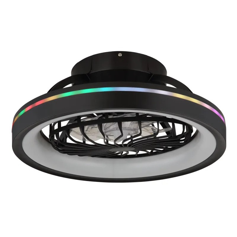 DEANNEceiling fan plastic black matt, LED