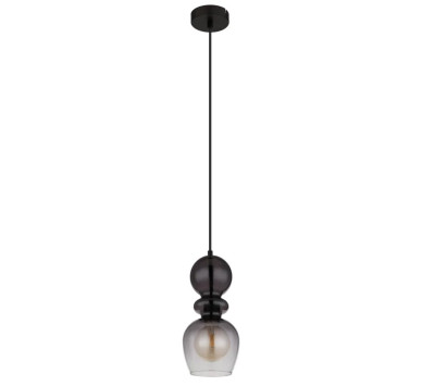 CLARITYpendant lamp metal black matt, 1x E27