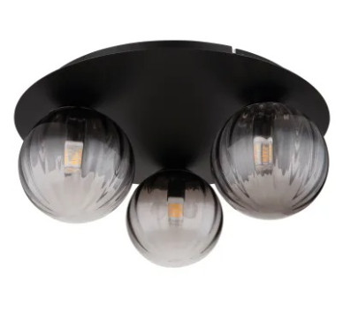 DALLERTAceiling light metal black matt, 3x G9 LED