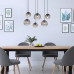 DALLERTApendant lamp metal black matt, 6x E27