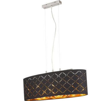 CLARKEpendant lamp metal nickel matt, 3x E27