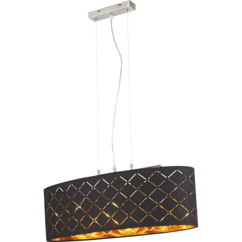 CLARKEpendant lamp metal nickel matt, 3x E27