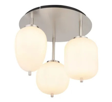 BLACKY Iceiling light metal nickel matt, 3x E14