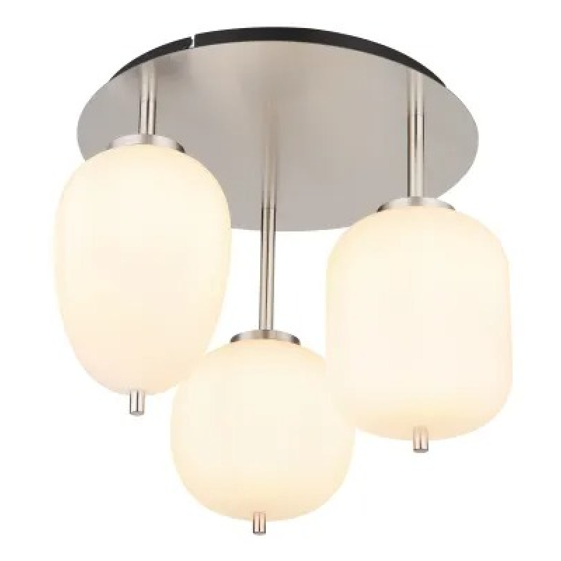 BLACKY Iceiling light metal nickel matt, 3x E14