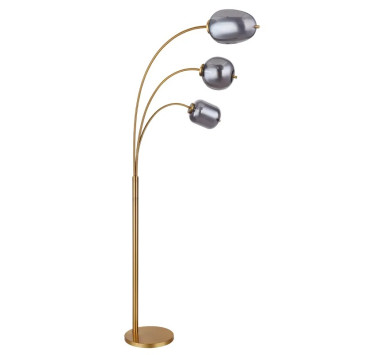 BLACKY IFloor lamp metal brass-coloured matt, 3x E14