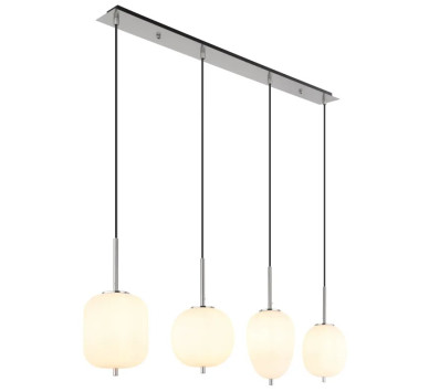 BLACKY Ipendant lamp metal nickel matt, 4x E14
