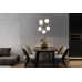 BLACKY Ipendant lamp metal nickel matt, 5x E14