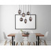 BLACKYpendant lamp metal black, 6x E14
