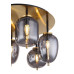 BLACKY Iceiling light metal brass-coloured matt, 6x E14