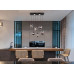 BLACKYpendant lamp metal black matt, 6x E14