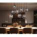 BLACKYpendant lamp metal black, 8x E14
