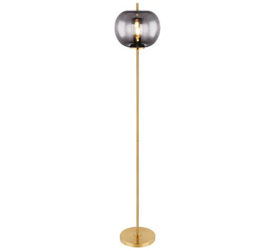 BLACKY IFloor lamp metal brass-coloured, 1x E27