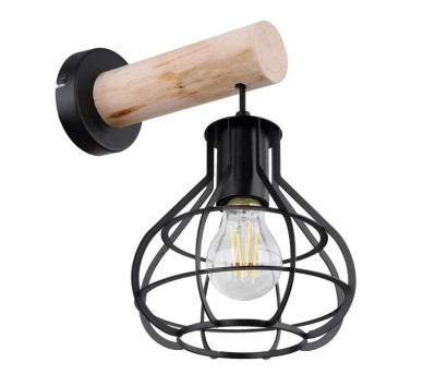 CLASTRAwall light metal black matt, 1x E27