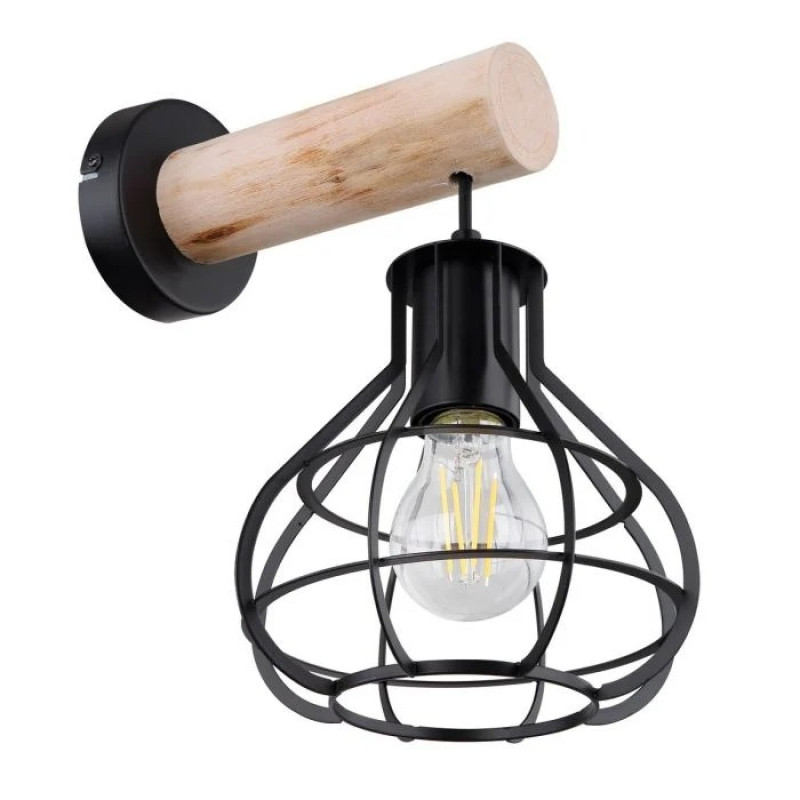CLASTRAwall light metal black matt, 1x E27