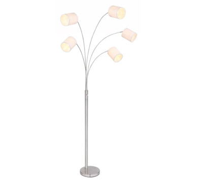 AVAFloor lamp metal nickel matt, 5x E14