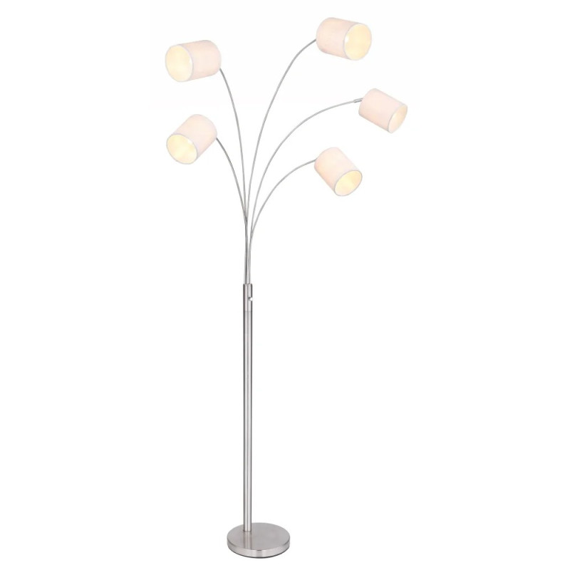 AVAFloor lamp metal nickel matt, 5x E14