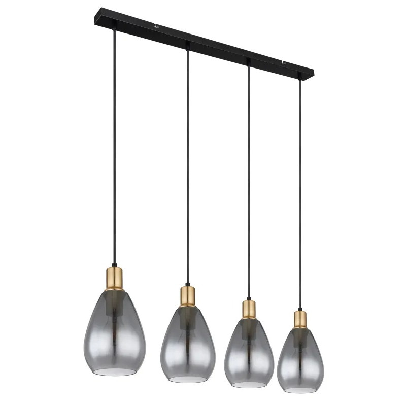 COMMApendant lamp brass matt matt, 4x E27