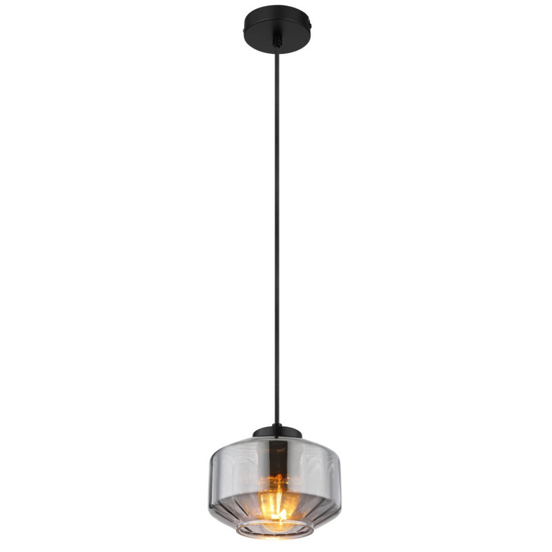 CHRISTIANApendant lamp metal black matt, 1x E27