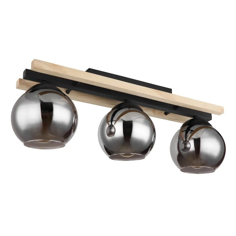 CONNIceiling light metal black matt, 3x E27