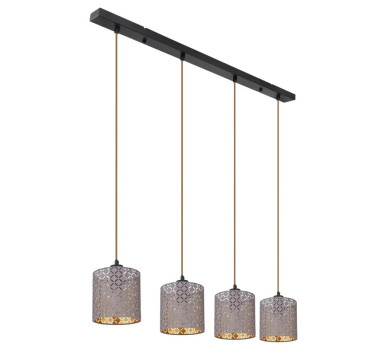 CINDYpendant lamp metal black matt, 4x E27