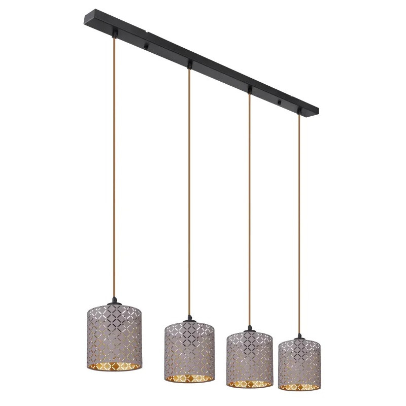 CINDYpendant lamp metal black matt, 4x E27