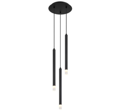 BLAKEpendant lamp metal black matt, 3x G9 LED