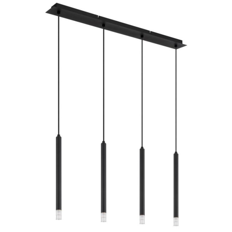 BLAKEpendant lamp metal black matt, 4x G9 LED