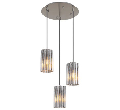 CAYDENpendant lamp metal nickel matt, 3x E27