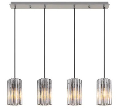 CAYDENpendant lamp metal nickel matt, 4x E27