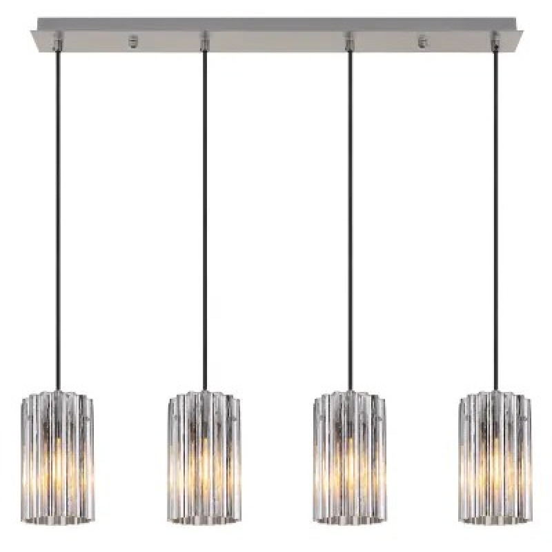 CAYDENpendant lamp metal nickel matt, 4x E27