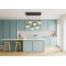 BARRYpendant lamp metal black matt, 6x E27