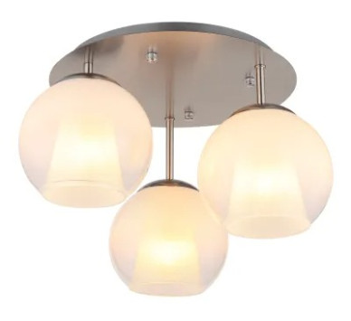 BARRYceiling light metal nickel matt, 3x E27