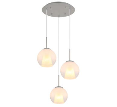 BARRYpendant lamp metal nickel matt, 3x E27
