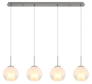 BARRYpendant lamp metal nickel matt, 4x E27