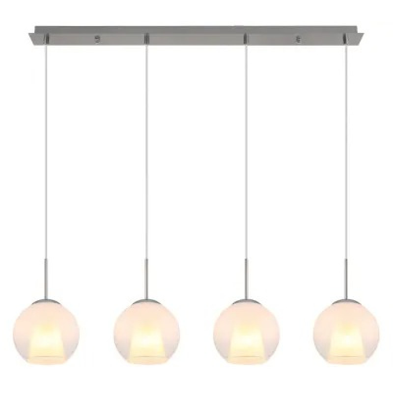 BARRYpendant lamp metal nickel matt, 4x E27