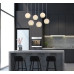 BARRYpendant lamp metal nickel matt, 6x E27