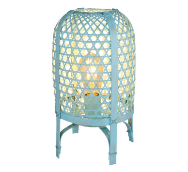 CAIROtable lamp metal blue antique, 1x E27