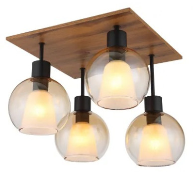 BARRY Iceiling light metal black matt, 4x E27