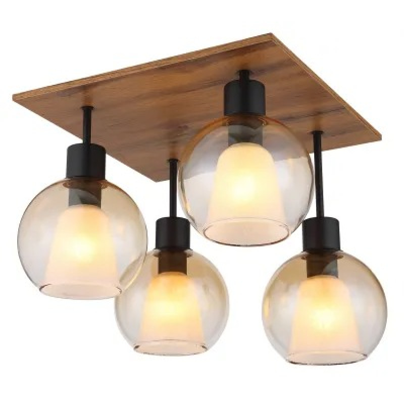 BARRY Iceiling light metal black matt, 4x E27