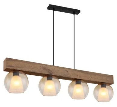 BARRY Ipendant lamp metal black matt, 4x E27