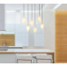 BARCLEYpendant lamp metal brass-coloured, 6x E14