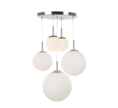 BALLApendant lamp metal nickel matt, 2x E27 ILLU