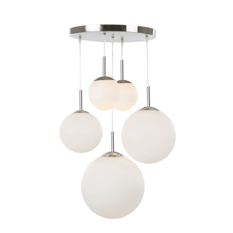 BALLApendant lamp metal nickel matt, 2x E27 ILLU