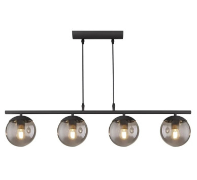 BLAMApendant lamp metal black matt, 4x E27