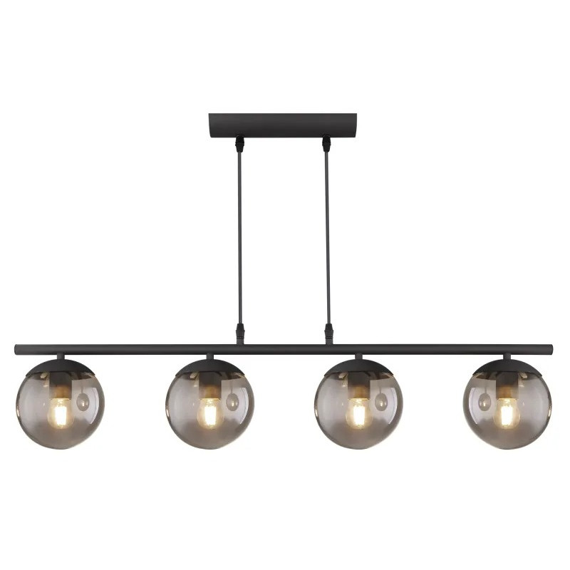 BLAMApendant lamp metal black matt, 4x E27