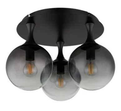 DALTONceiling light metal black matt, 3x E27 LED