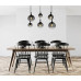 DALTONpendant lamp metal black matt, 6x E27 LED