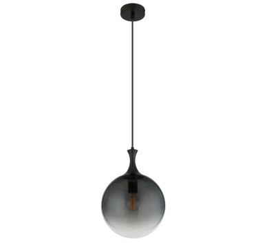 DALTONpendant lamp metal black matt, 1x E27 LED