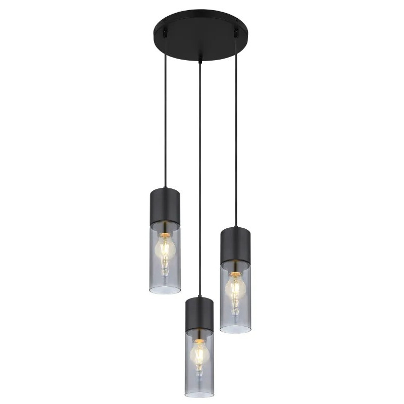 ANNIKApendant lamp metal black matt, 3x E27